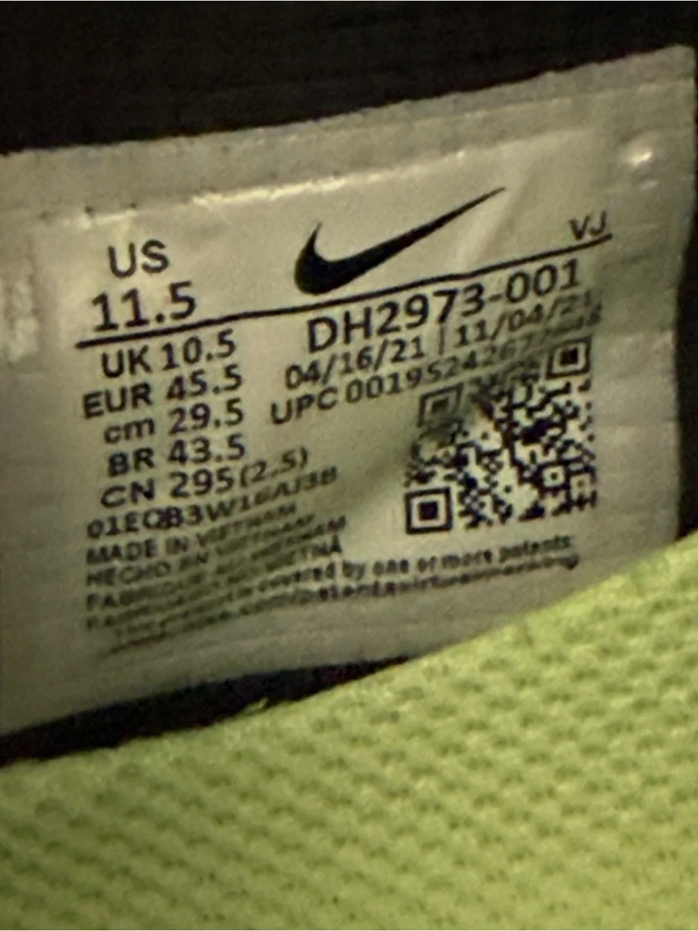 Nike Air Max Terrascape 90 'Black Lime Ice' in Men’s size 11.5